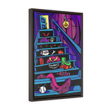 Basement Stairs of Terror - Framed Canvas Print