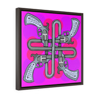 Knotty Love Guns - Framed Canvas Print