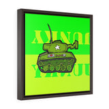 Tank Green - Framed Canvas Print