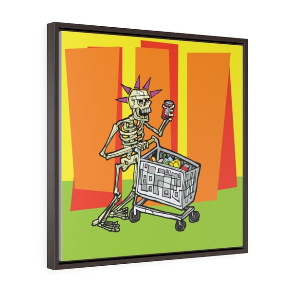 Shop to Death - Framed Canvas Print
