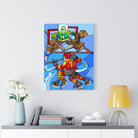 Old Time Hockey - Canvas Print