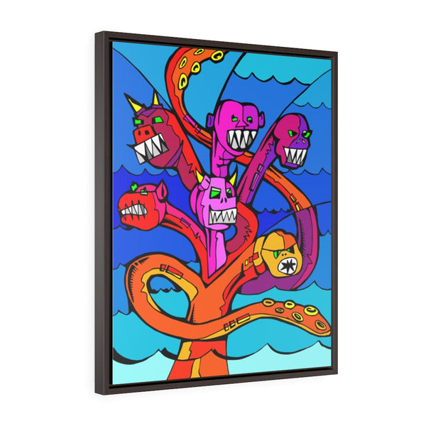 Sea Serpent - Scyllia - Framed Canvas Print