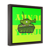 Tank Green - Framed Canvas Print