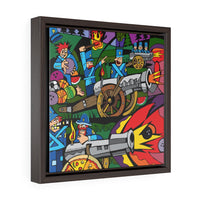 Cannon Fire - Framed Canvas Print