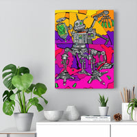Robot Pickle Plucker - Canvas Print