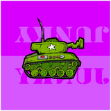 Tank Pink - Metal Print