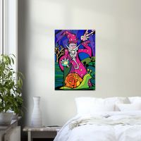 Wizard and the Snail - Metal Print